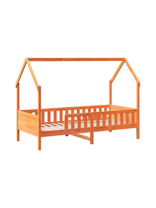 Pat pentru Copii Single Maro pentru Saltea 90x190cm