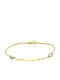 Goldsmith Kids Bracelet ID from Gold-plated Silver with Butterfly