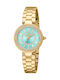 Just Cavalli Glam Γυναικείο Ρολόι 30mm Χρονογράφος Μπαταρίας με Χρυσό Μεταλλικό Μπρασελέ