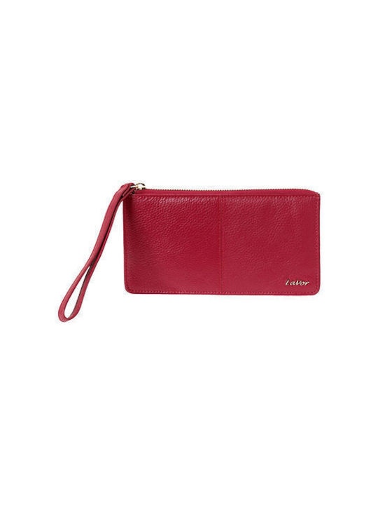 Lavor Large Leather Women's Wallet with RFID Red