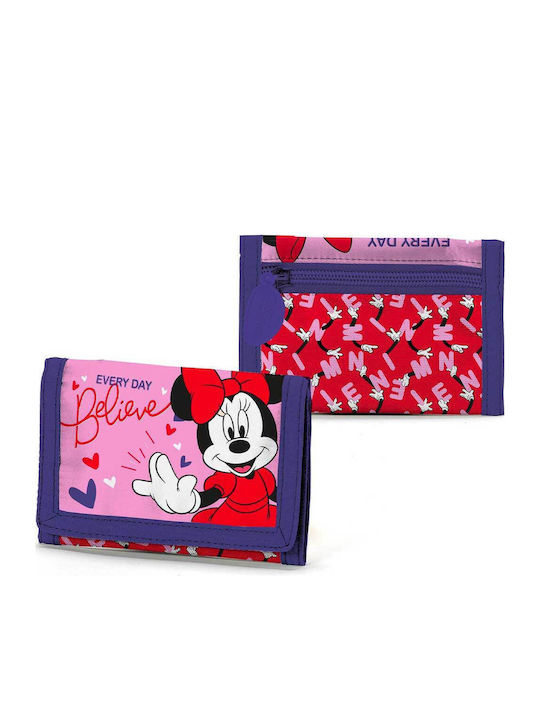 Coriex Minnie Mouse Παιδικό Πορτοφόλι με Σκρατς Ροζ
