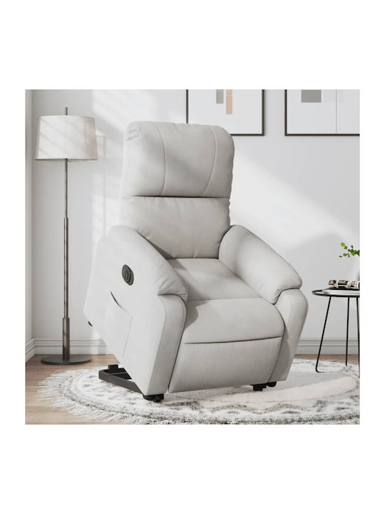 Relax Armchair with Footstool Gray 75x89.5x103.5cm