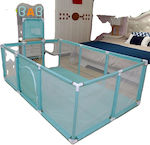 Baby Playpen Single Door Design Basketball Football Theme Green