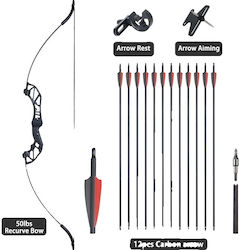 Archery Bow Take-down Design Various Draw Weights 50lbs Black R Set