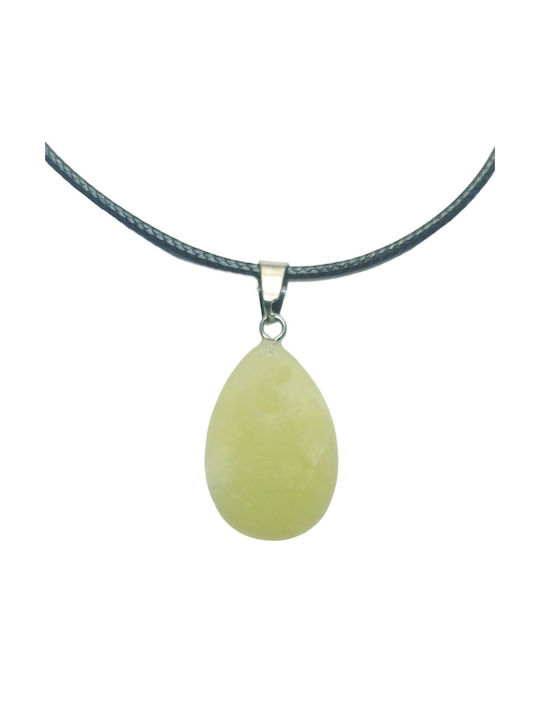 Women's Necklace Semi-Precious Stone Agate Yellow