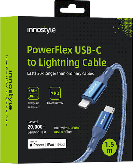Innostyle USB-C zu Lightning Kabel Schwarz 2m (ICL150ALBLU)