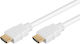 Premiumcord Hdmi High Speed + Ethernet Cable White Gold-plated Connectors 15 M