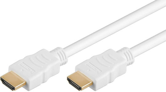 Premiumcord Hdmi High Speed + Ethernet Cable White Gold-plated Connectors 10m