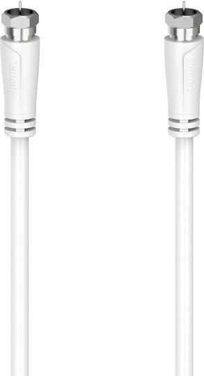 HAMA Καλώδιο Κεραίας Coax male - Coax female Λευκό 10m (00205066) 1τμχ