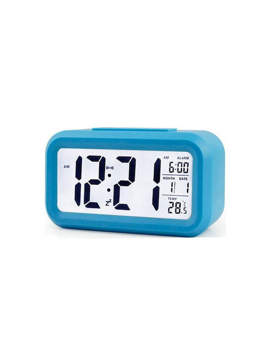 Επιτραπέζιο Ψηφιακό Ρολόι με Ξυπνητήρι Μπλε 066197
