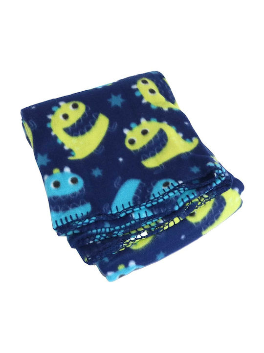 Blanket Cot Fleece Navy Blue 120x150cm