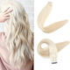 Remy Hair Sticker Extension with Natural Hair Remy in Blonde Platinum Color 60 70cm 4pcs