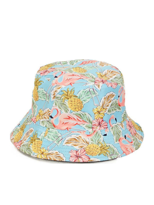 Paperinos Παιδικό Καπέλο Bucket Υφασμάτινο Γαλάζιο Flamingo Print