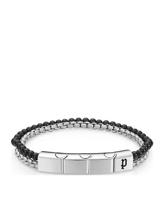 Police Double Impact Herrenv Bracelet aus Edels...