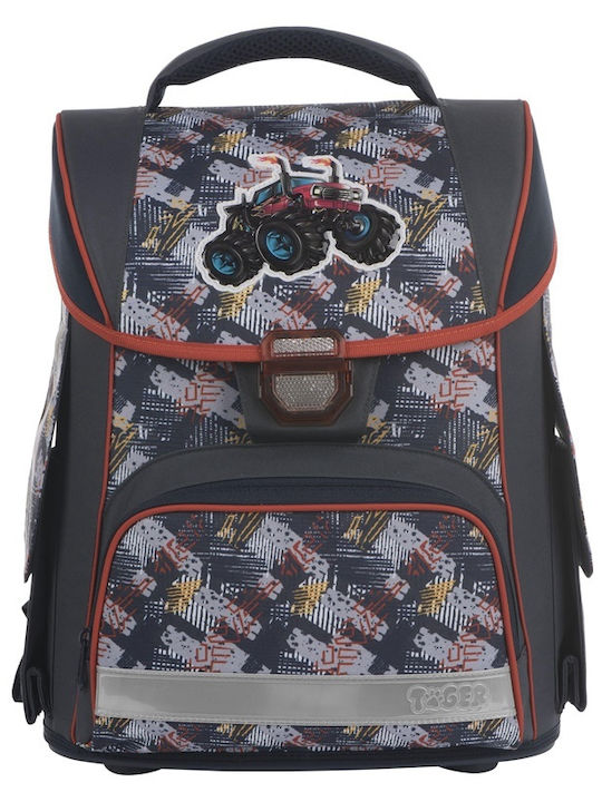 TIGER School Bag Backpack Elementary, Elementary in Gray color