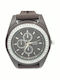 PS Silver Women's Watch with Brown Rubber Strap