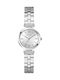 Guess Array Γυναικείο Ρολόι 28mm Μπαταρίας με Ασημί Μεταλλικό Μπρασελέ