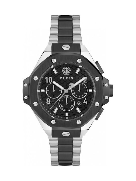 Philipp Plein Chrono Royal Men's Watch Battery Chronograph With Silver Metal Bracelet