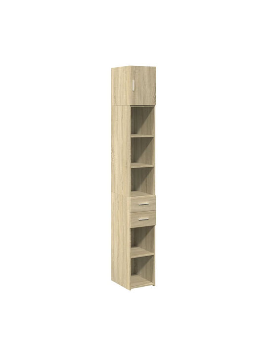 Bookcase Brown 30x42.5x225cm