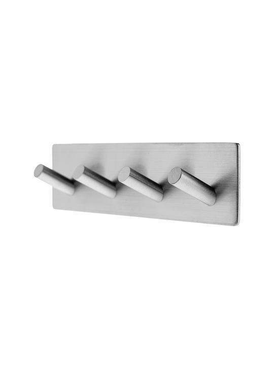 Kadax Single Wall-Mounted Bathroom Rail Silver