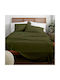 Lino Home Claro Pillowcase Set with Envelope Cover Khaki 50x70cm.