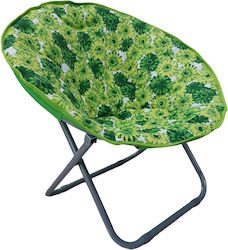 Lounger-Armchair Beach Aluminium Green Flowers