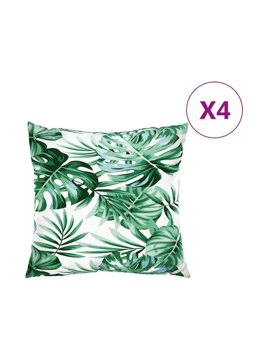 vidaXL Pernă De Canapea De Grădină Waterproof Albastru/Alb 4 Buc 40x40 Cm