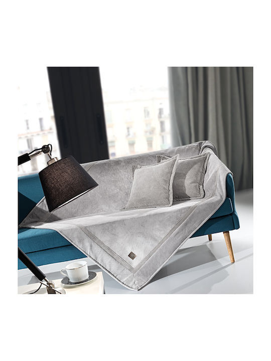 Guy Laroche Armchair Throw Rubicon 170x150cm. Gray