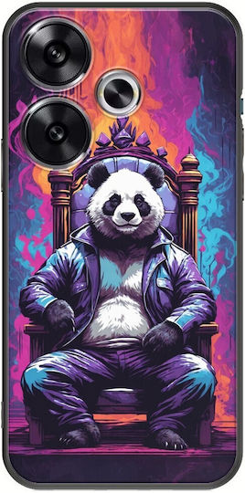 Wild Animals Panda Xiaomi Poco F6 5g Black Tpu Μαύρη Σιλικόνη