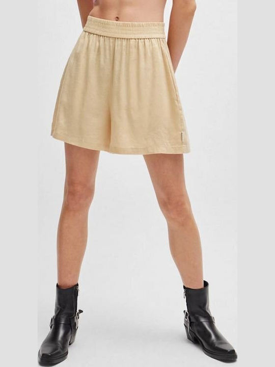 Γυναικείο Λινό Σορτς Beige