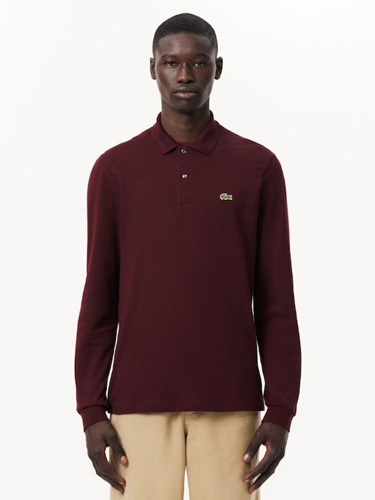 Lacoste Long Sleeve Blouse Burgundy