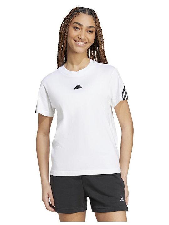 Adidas Future Icons 3-stripes Women's Athletic T-shirt Striped Brown