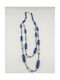 Kr-t26 Bead Necklace Double Blue