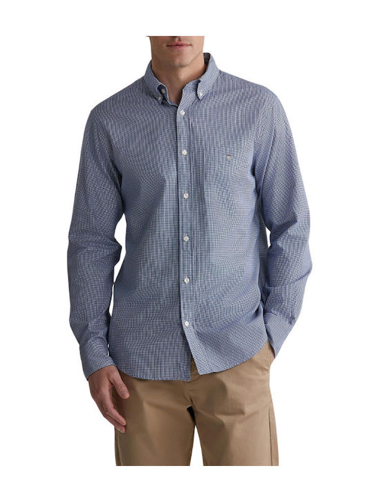 Gant Men's Shirt Cotton Checked Blue