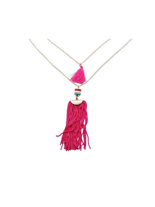 Necklace Tassel Fuchsia