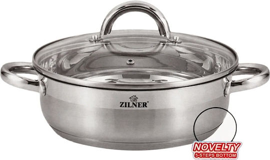 Zilner Ανοξείδωτη Ρηχή Κατσαρόλα 7.5lt / 30cm