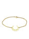 Goldsmith Women's Silver Chain Bracelet Gold Plated 18cm