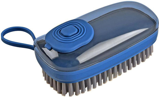 Plastic Cleaning Brush with Handle Blue