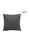 vidaXL Waterproof Garden Sofa Cushion Blue/White 4 Pieces 50x50cm