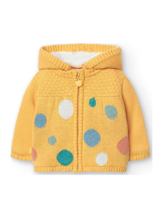 Kids Cardigan Cotton with Hood Yellow