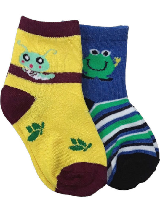 Beboulino Kids' Socks Yellow Blue 2 Pairs