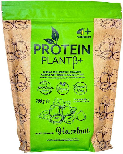 4+ Nutrition Plant β+ Ohne Gluten & Laktose mit Geschmack Haselnuss 700gr