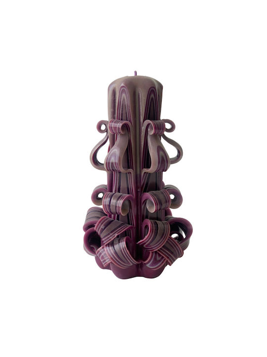 Decorative Candle purple - fuchsia 1pcs