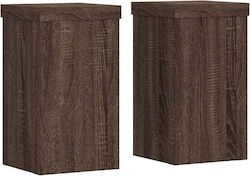 vidaXL Plant Stands Wooden Brown 10cmx10cmx18cm...