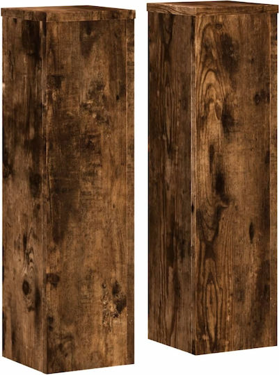 vidaXL Plant Stands Wooden Beige 17cmx17cmx60cmcm. 2pcs