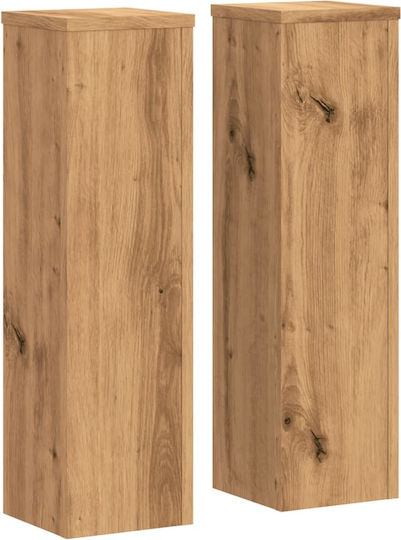 vidaXL Pflanzenständer Holz Beige 17cmx17cmx60cmcm. 2Stück