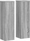 vidaXL Plant Stands Wooden Gray 17cmx17cmx60cmc...