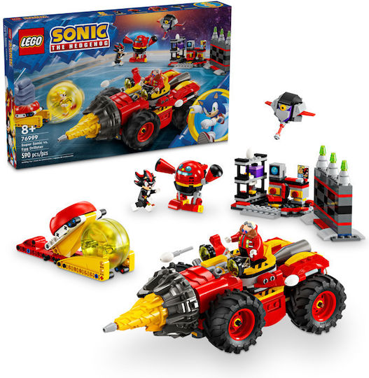 LEGO Sonic The Hedgehog Super Sonic срещу Egg Drillster за 8+ години 590 броя