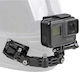 Set de montare Surewo pentru Gopro Hero 12 11 10 9 8 7 6 5 pe cască de motocicletă, culoare neagră