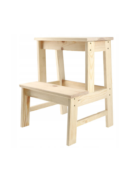 Stool For Kitchen Wooden Beige